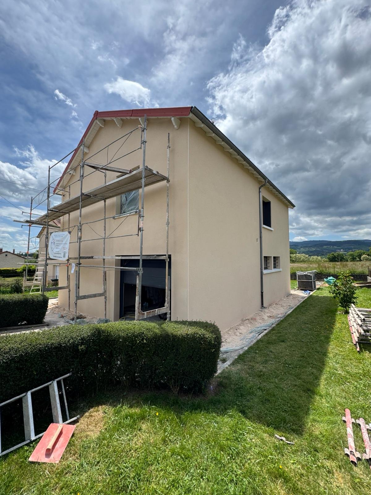 Chantier ITE protection des ouvertures Clermont-Ferrand